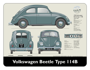 VW Beetle Type 114B 1949-50 Mouse Mat